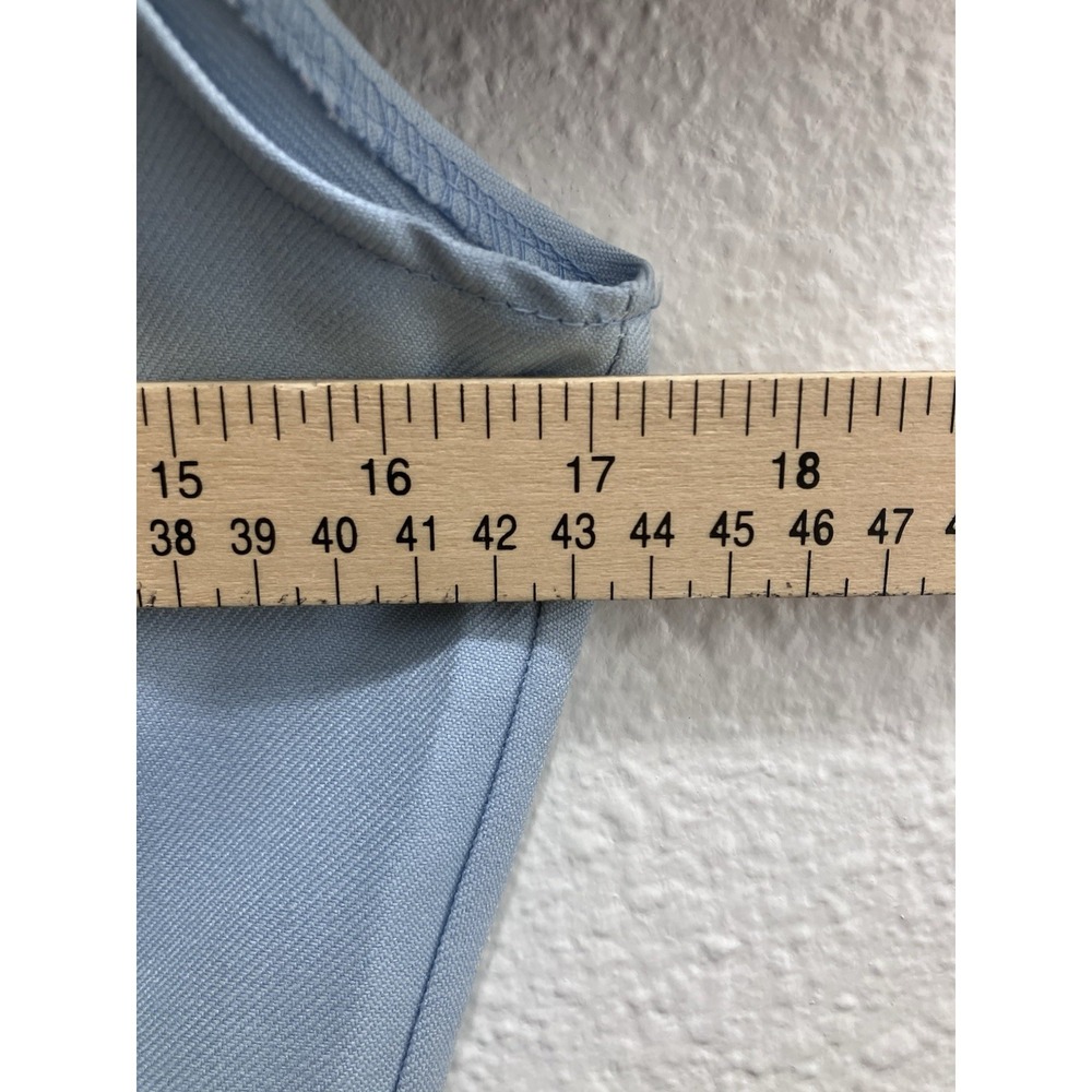 VTG 1970s Women's XS/S 2 Piece Set Powder Blue Button Up Vest & Wide Leg Pants - Picture 5 of 16